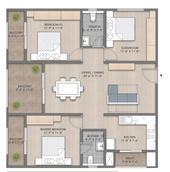 Ma Sarada Upavan - 2&3 BHK Luxury Apartments In Bommasandra